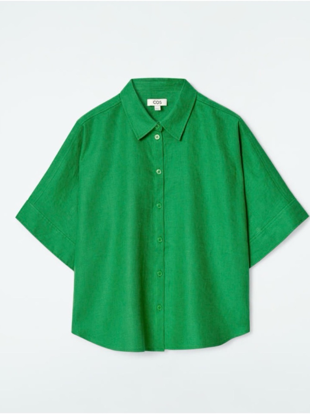 NWT COS Boxy Short-Sleeved Linen Shirt